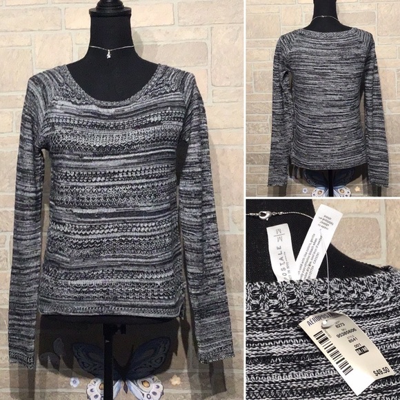 AEROPOSTALE NWT - Sz M - heathered sweater - timeless chic works to everything - Picture 8 of 8